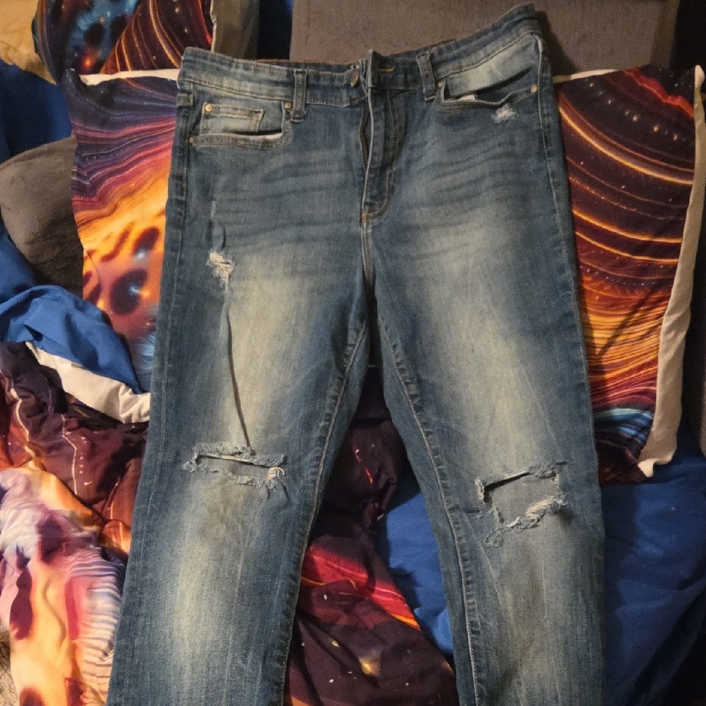 GAP Women's Distressed Blue Jeans